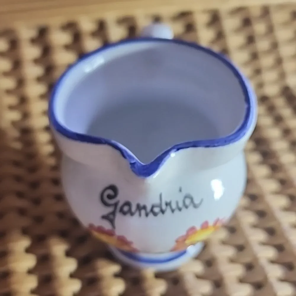 Vintage Handpainter Small Pitcher/Creamer Souvenir Gandria Switzerland